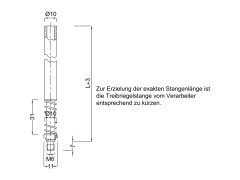 Produkt BMH rozvorová tyč 1109, 1500 mm, s pružinou,nahoře a dole, ocel pozink.