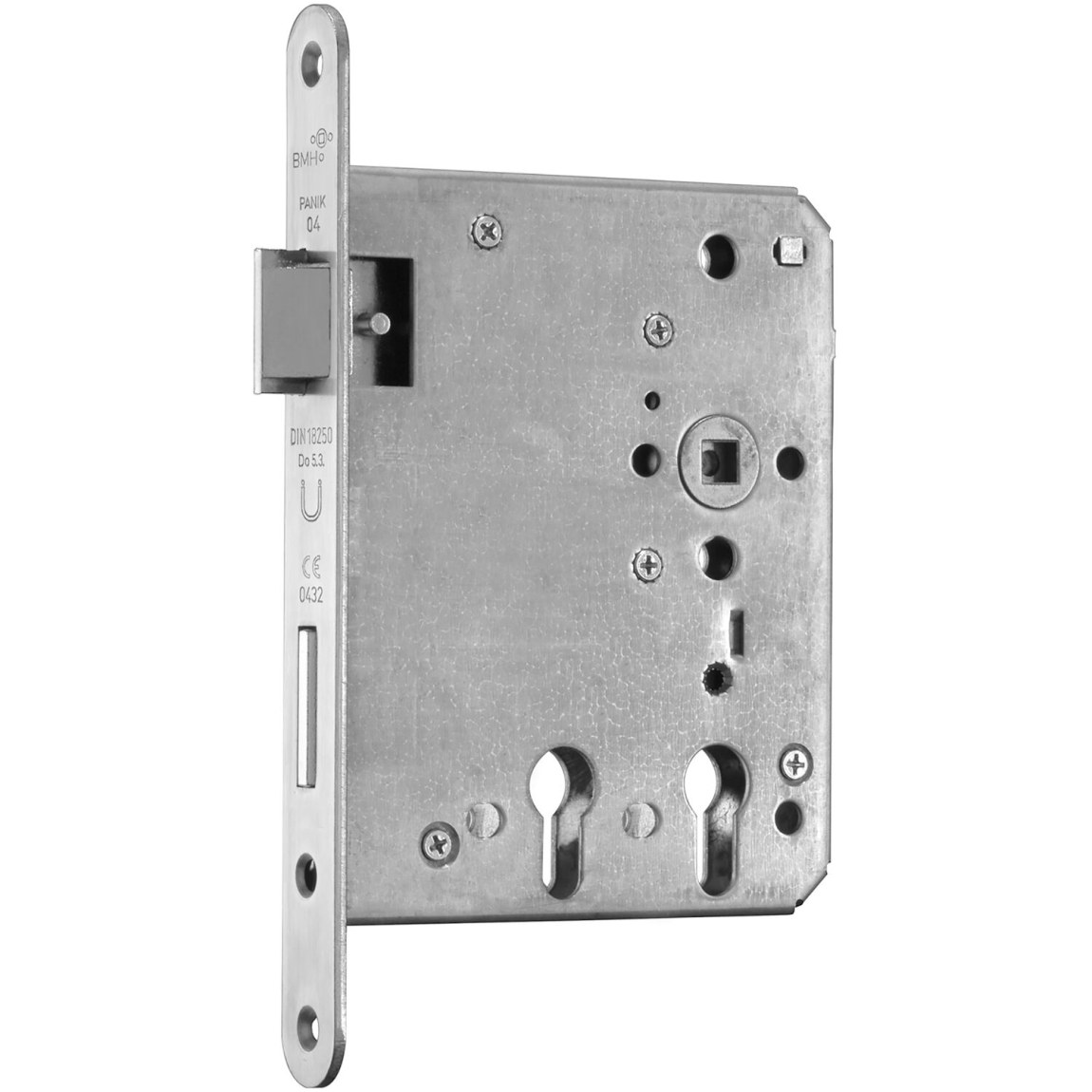Zadlabací zámek BMH 1019 PZW pro 2 PZ, levý, DM 32/65, nerez - 