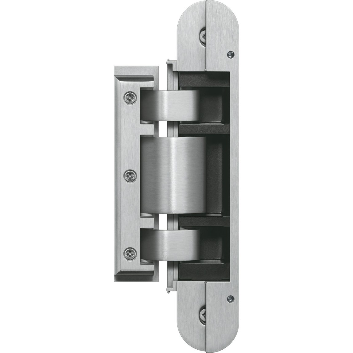 Skrytý závěs pro celoskleněné dveře TECTUS TEG 310 2D, 80 kg, nerez mat - 