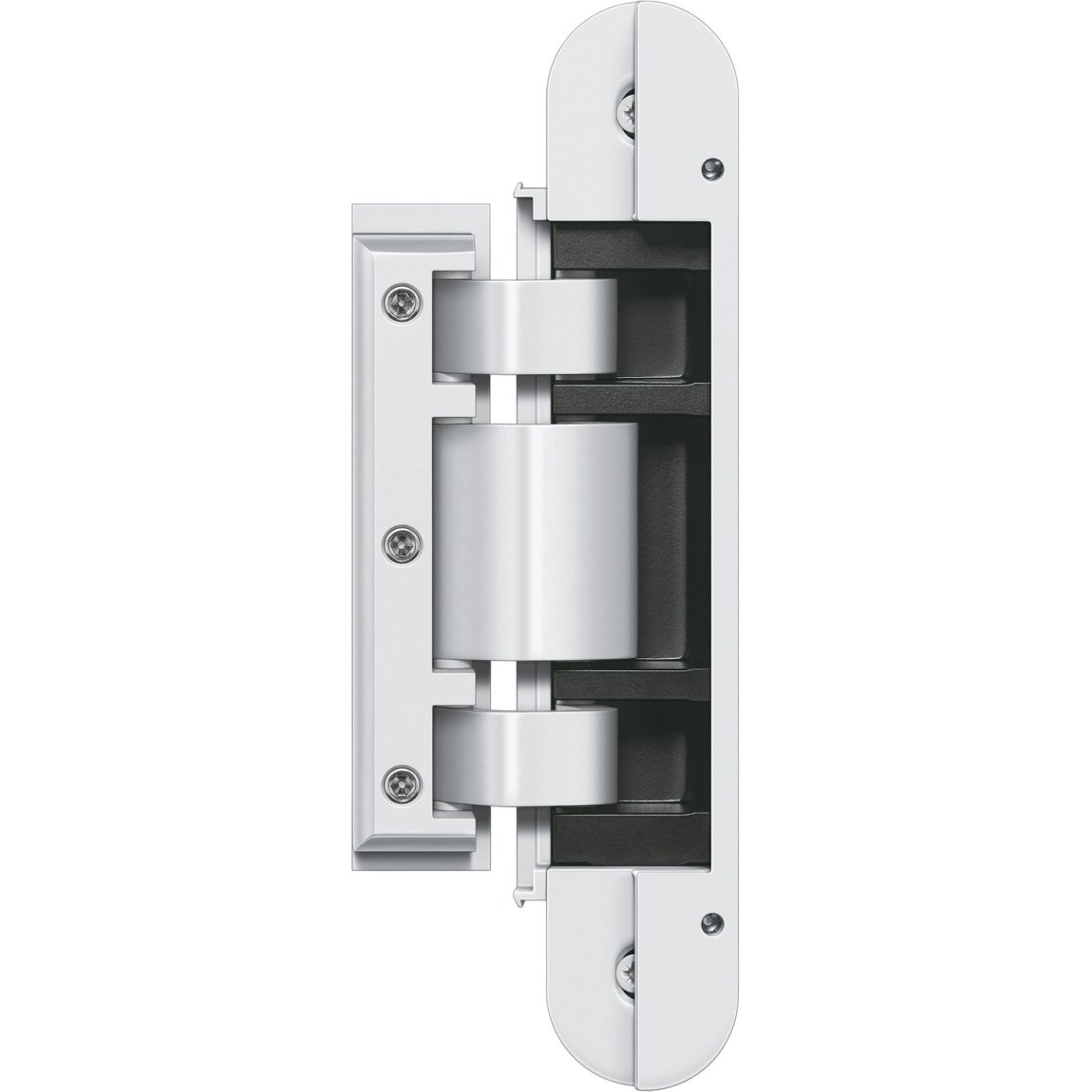 Skrytý závěs pro celoskleněné dveře TECTUS TEG 310 2D, 80 kg, bílá mat RAL 9016 - 