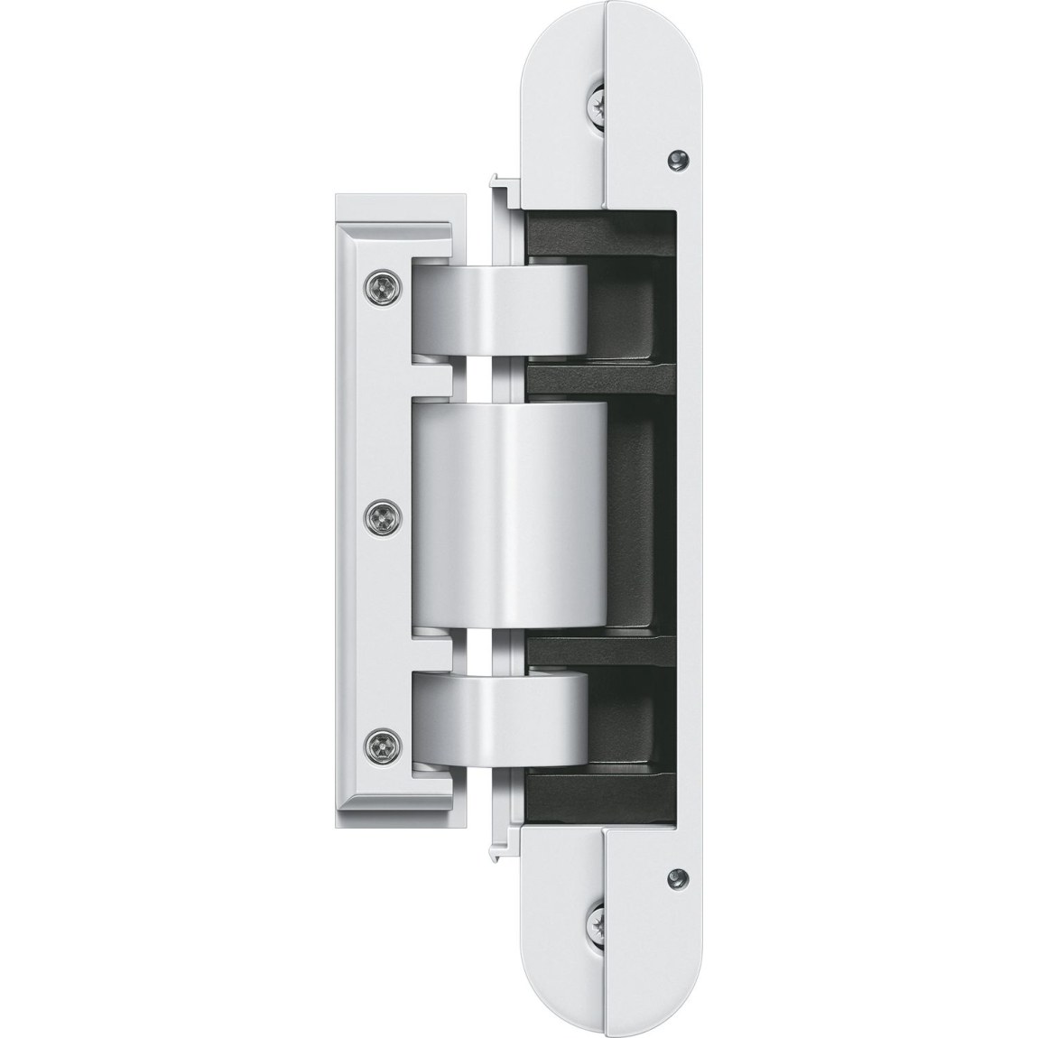Skrytý závěs pro celoskleněné dveře TECTUS TEG 310 2D, 60 kg, bílá mat RAL 9016 - 