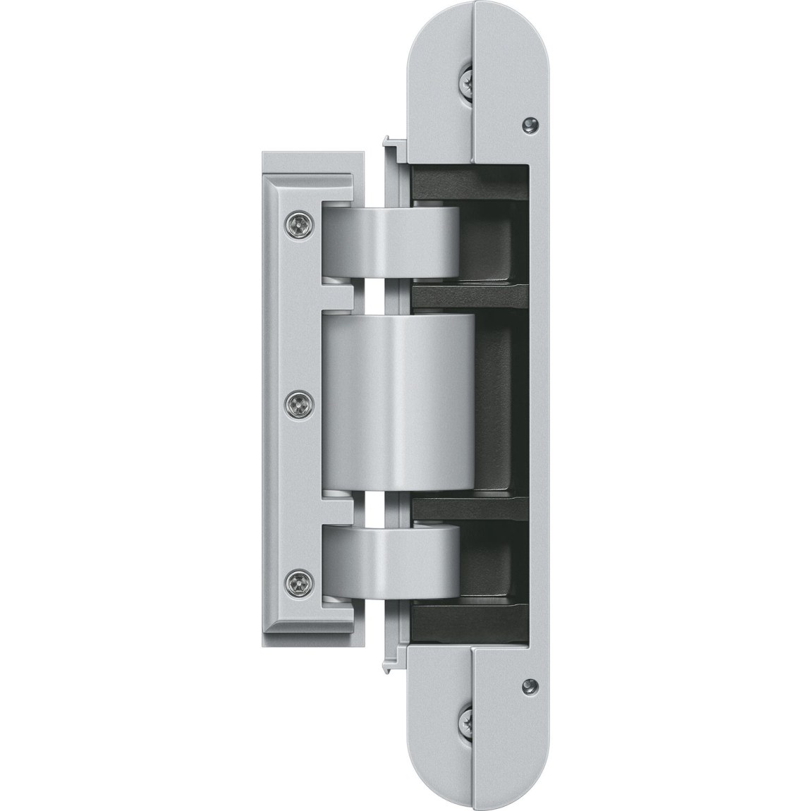 Skrytý závěs pro celoskleněné dveře TECTUS TEG 310 2D, 60kg, ocel stříbrná F1 - 