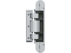Skrytý závěs pro celoskleněné dveře TECTUS TEG 310 2D, 80kg, ocel stříbrná F1