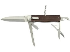 Vyhazovací zavírací nůž PREDATOR 6dílný s&nbsp;pilkou, vývrtkou a&nbsp;nůžkami - střenka palisandr 241-ND-6