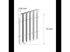 Hřebíky FAC svitek, drát 16° 3,40 x 70 mm - 4.200 ks
