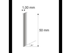 Truhlářské Brady šikmé 26° Narex 500/50 - 1 x 50 mm - 5.000 ks