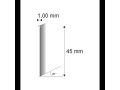Truhlářské Brady šikmé 26° Narex 500/45 - 1 x 45 mm - 5.000 ks