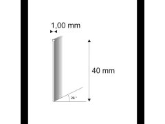 Truhlářské Brady šikmé 26° Narex 500/40 - 1 x 40 mm - 5.000 ks