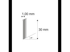Truhlářské Brady šikmé 26° Narex 500/30 - 1 x 30 mm - 5.000 ks