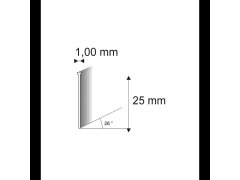 Truhlářské Brady šikmé 26° Narex 500/25 - 1 x 25 mm - 5.000 ks