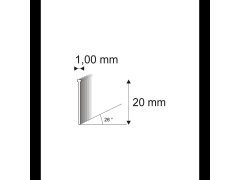 Truhlářské Brady šikmé 26° Narex 500/20 - 1 x 20 mm - 5.000 ks