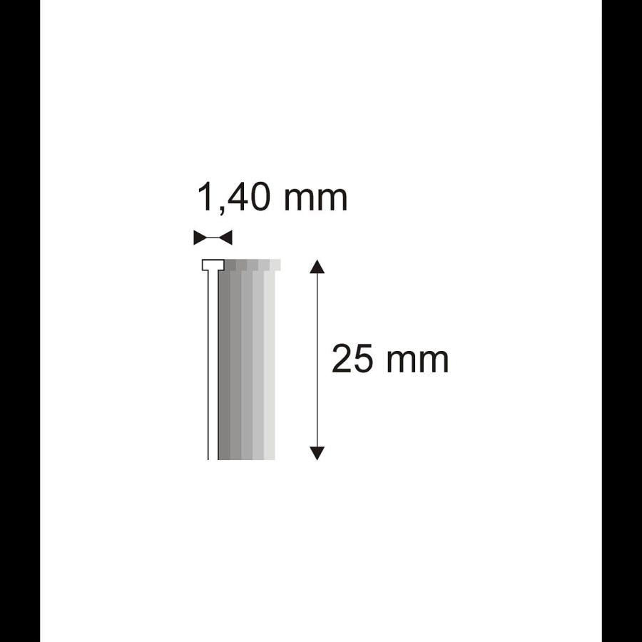 Truhlářské Brady Narex 16/25 - 1,40 x 25 mm - 2.500 ks - 