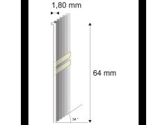 Produkt Truhlářské Brady šikmé 34° Narex 15G-DA/64 - 1,80 x 64 mm provedení pozink
