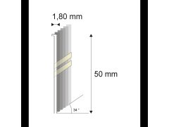 Produkt Truhlářské Brady šikmé 34° Narex 15G-DA/50 - 1,80 x 50 mm provedení nerez