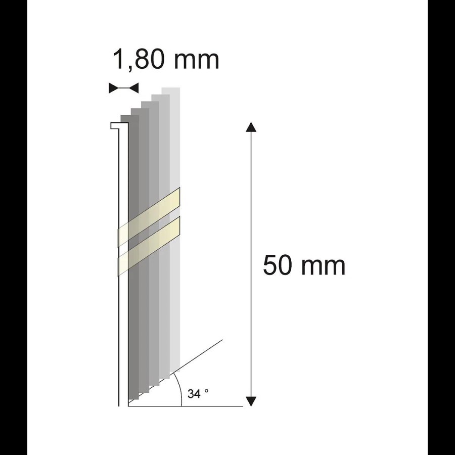 Truhlářské Brady šikmé 34° Narex 15G-DA/50 - 1,80 x 50 mm provedení pozink 