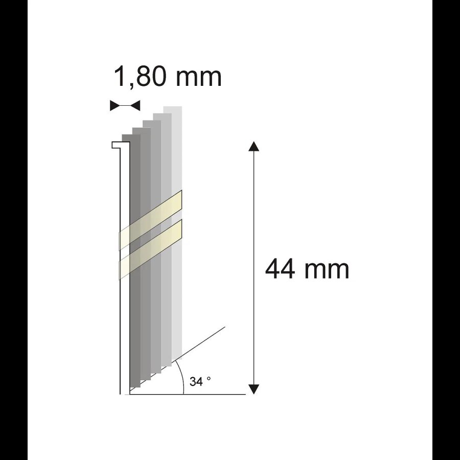 Truhlářské Brady šikmé 34° Narex 15G-DA/44 - 1,80 x 44 mm - 4.000 ks 