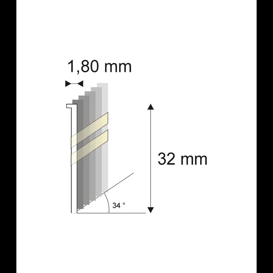 Truhlářské Brady šikmé 34° Narex 15G-DA/32 - 1,80 x 32 mm - 4.000 ks 