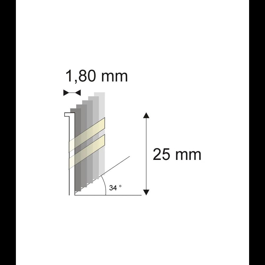 Truhlářské Brady šikmé 34° Narex 15G-DA/25 - 1,80 x 25 mm - 4.000 ks 