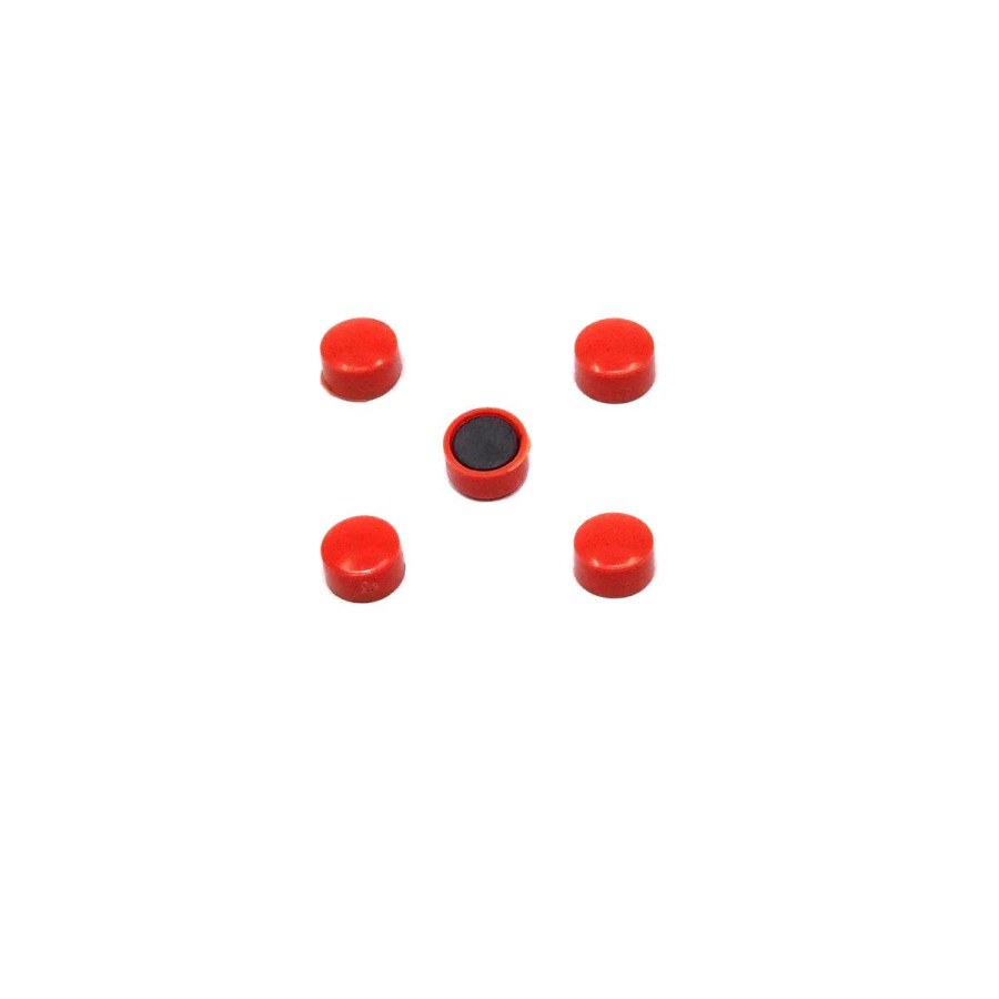 Magnety Mikov 851 - barevné 13 mm - 8 ks barevné provedení červená 