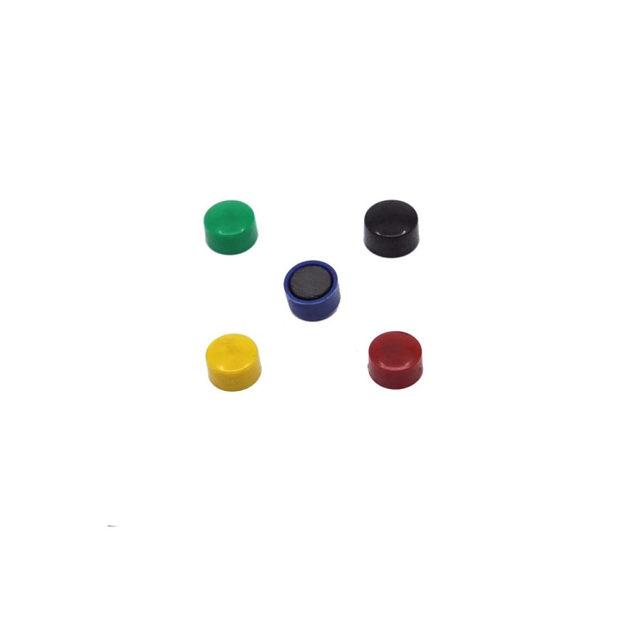 Magnety Mikov 851 - barevný mix 13 mm kusů v&nbsp;balení 6 
