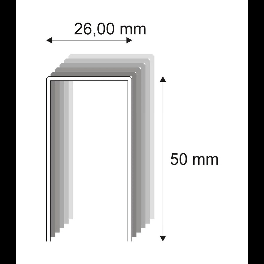 Tesařské spony s&nbsp;pryskyřicí Narex 580/50 - 26 x 50 mm - 1.800 ks 