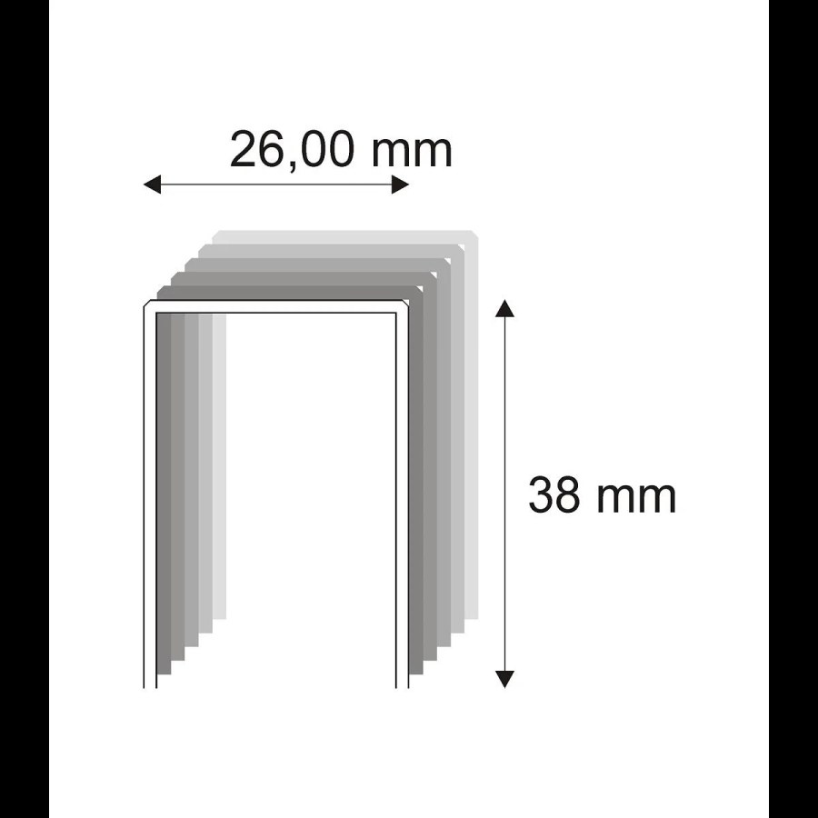 Tesařské spony s&nbsp;pryskyřicí Narex 580/38 - 26 x 38 mm - 2.200 ks 