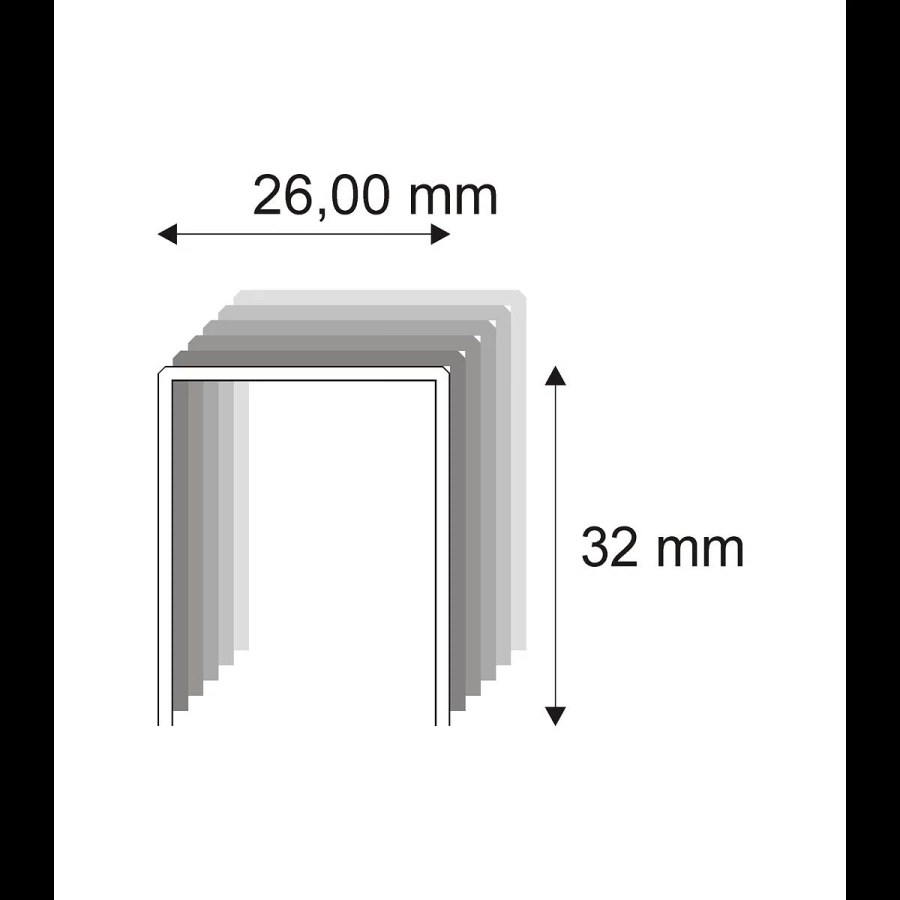 Tesařské spony s&nbsp;pryskyřicí Narex 580/32 - 26 x 32 mm - 3.000 ks 