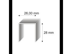 Tesařské spony s&nbsp;pryskyřicí Narex 580/28 - 26 x 28 mm - 4.000 ks