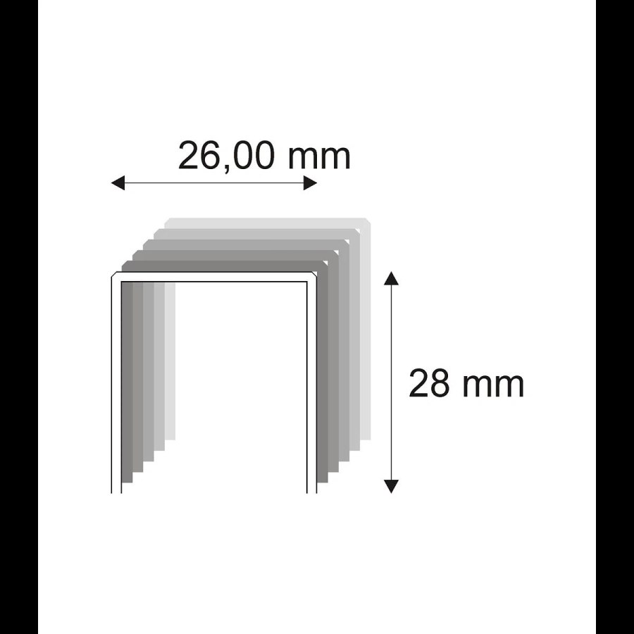 Tesařské spony s&nbsp;pryskyřicí Narex 580/28 - 26 x 28 mm - 4.000 ks 