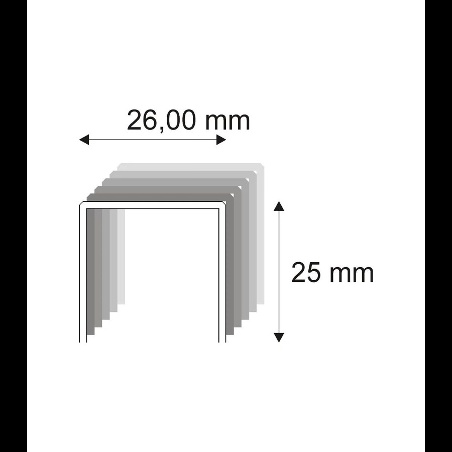 Tesařské spony s&nbsp;pryskyřicí Narex 580/25 - 26 x 25 mm - 3.000 ks 