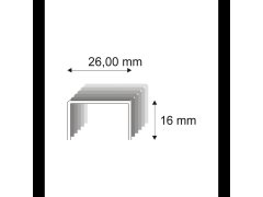 Tesařské spony s&nbsp;pryskyřicí Narex 580/16 - 26 x 16 mm - 6.000 ks