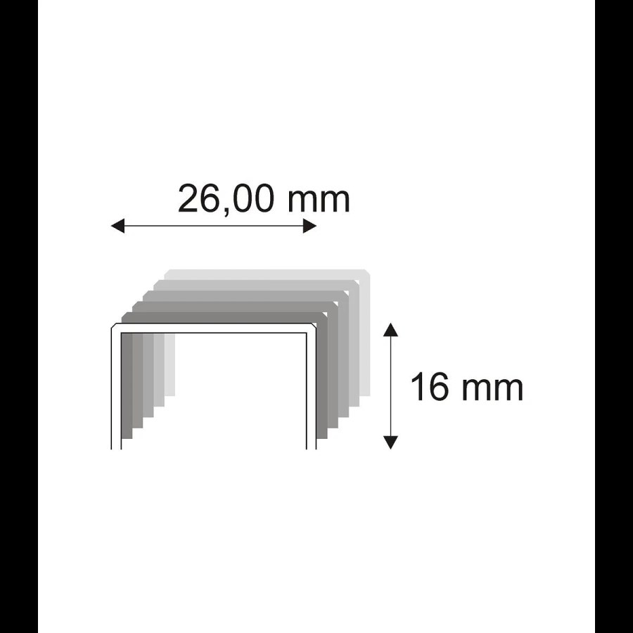 Tesařské spony s&nbsp;pryskyřicí Narex 580/16 - 26 x 16 mm - 6.000 ks 