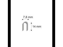 Kabelážní spony ostřené Narex 502/14 - 7, 80 x 14 mm kusů v&nbsp;balení 1000