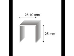 Kartonážní spony s&nbsp;pryskyřicí Narex 491/25 - 25,10 x 25 mm - 4.000 ks