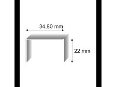Kartonážní spony Narex 490/22 CU - 34,80 x 22 mm - 2.000 ks