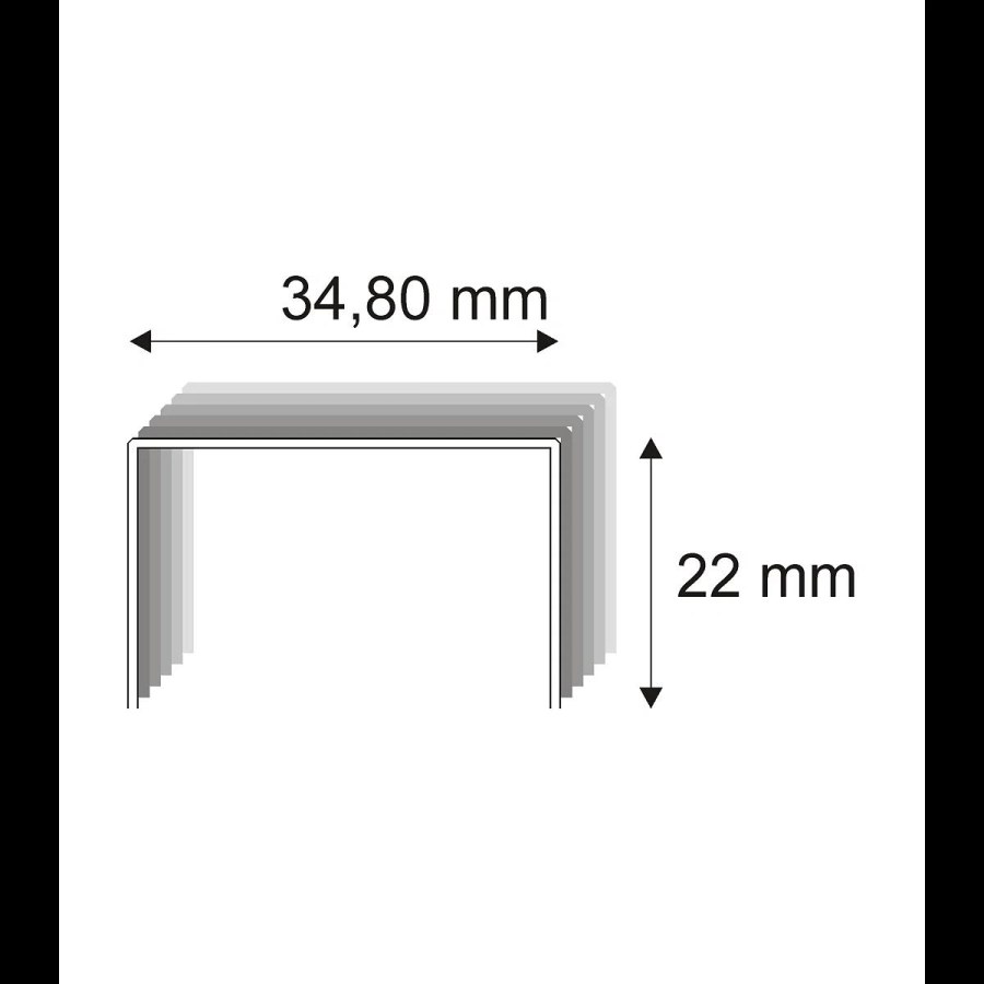 Kartonážní spony Narex 490/22 CU - 34,80 x 22 mm - 2.000 ks 