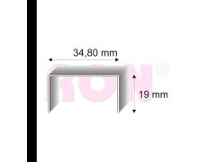 Kartonážní spony 490SE/19 CU - 34,80 x 19 mm - 2 300 ks