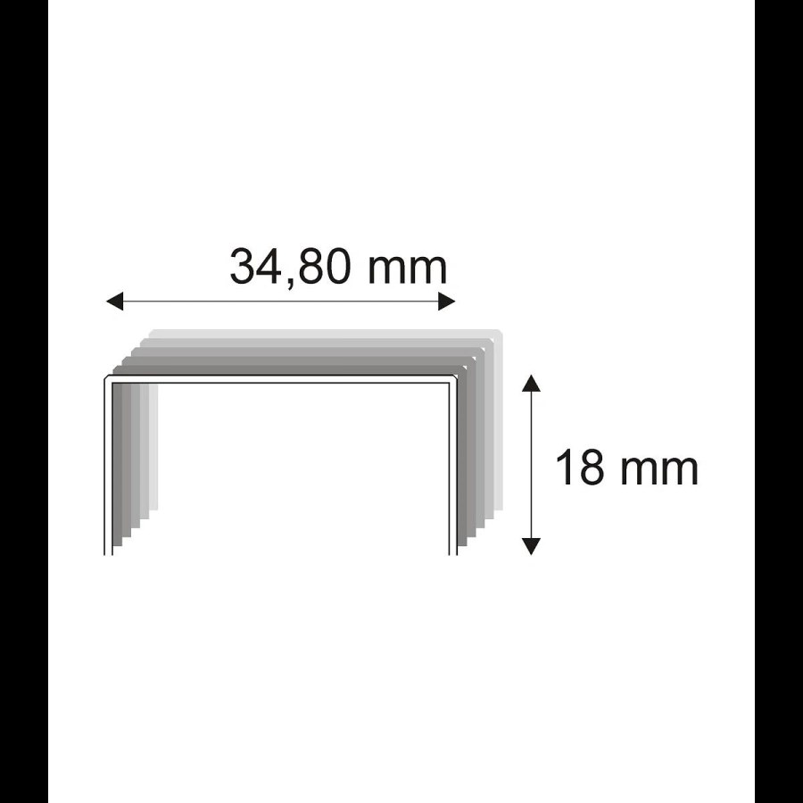 Kartonážní spony Narex 490/18 CU - 34,80 x 18 mm - 2.500 ks 