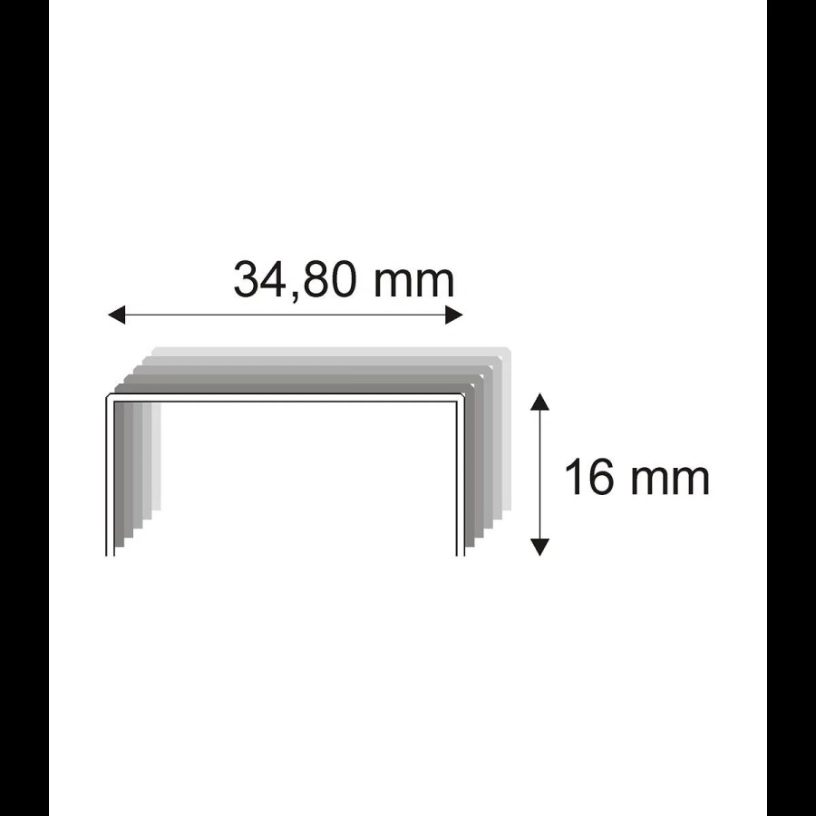 Kartonážní spony Narex 490/16 CU - 34,80 x 16 mm - 2.500 ks - 