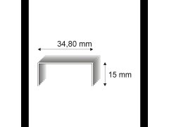 Kartonážní spony Narex 490/15 CU - 34,80 x 15 mm - 3.000 ks