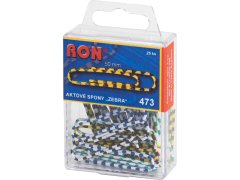 Dopisové spony Mikov 473 - aktové ZEBRA 50 mm balení Plastová krabička s&nbsp;eurozávěsem