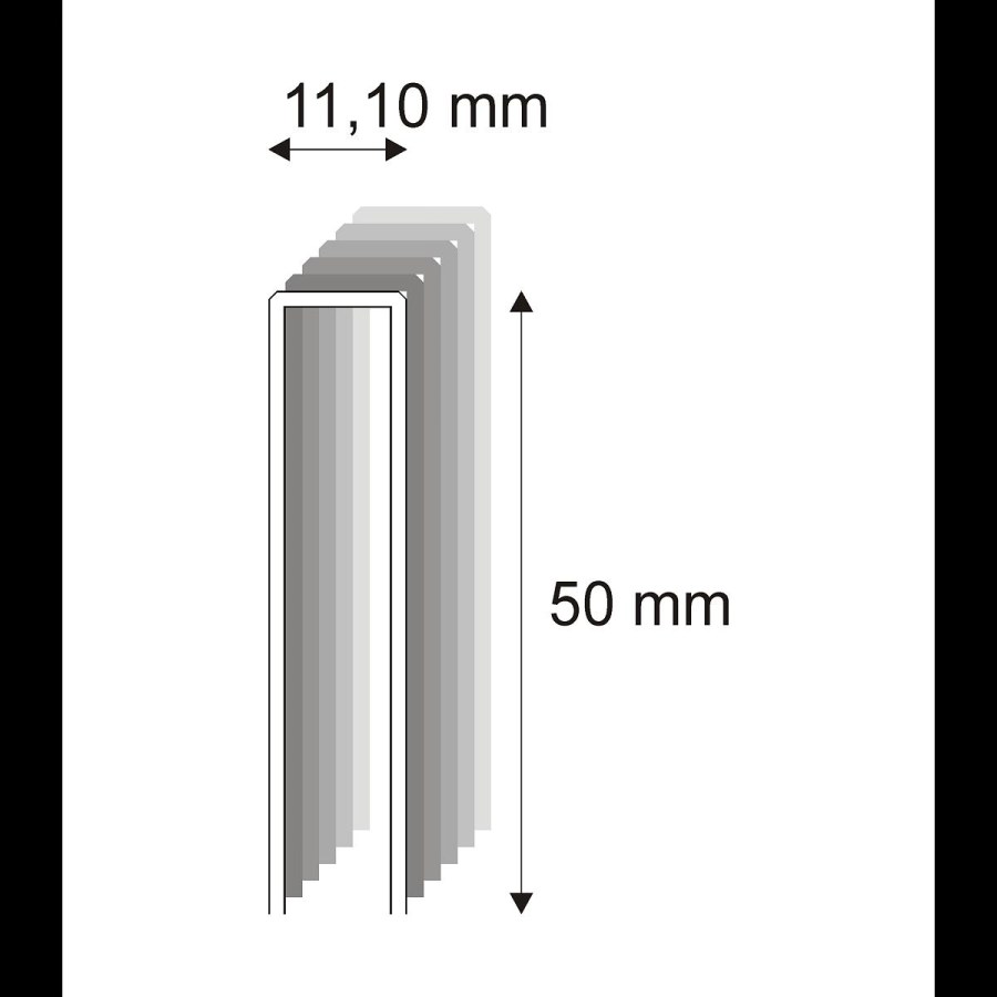Tesařské spony s&nbsp;pryskyřicí Narex 370/50 - 11,10 x 50 mm - 4.400 ks 
