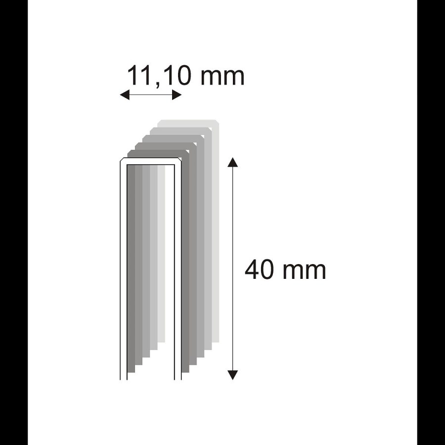 Tesařské spony s&nbsp;pryskyřicí Narex 370/40 - 11,10 x 40 mm - 4.800 ks 