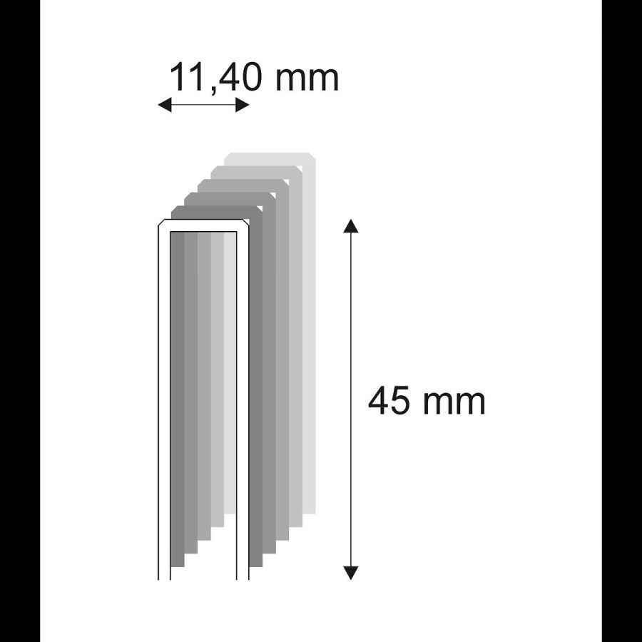 Tesařské spony s&nbsp;pryskyřicí Narex 368/45 - 11,40 x 45 mm - 4.200 ks 