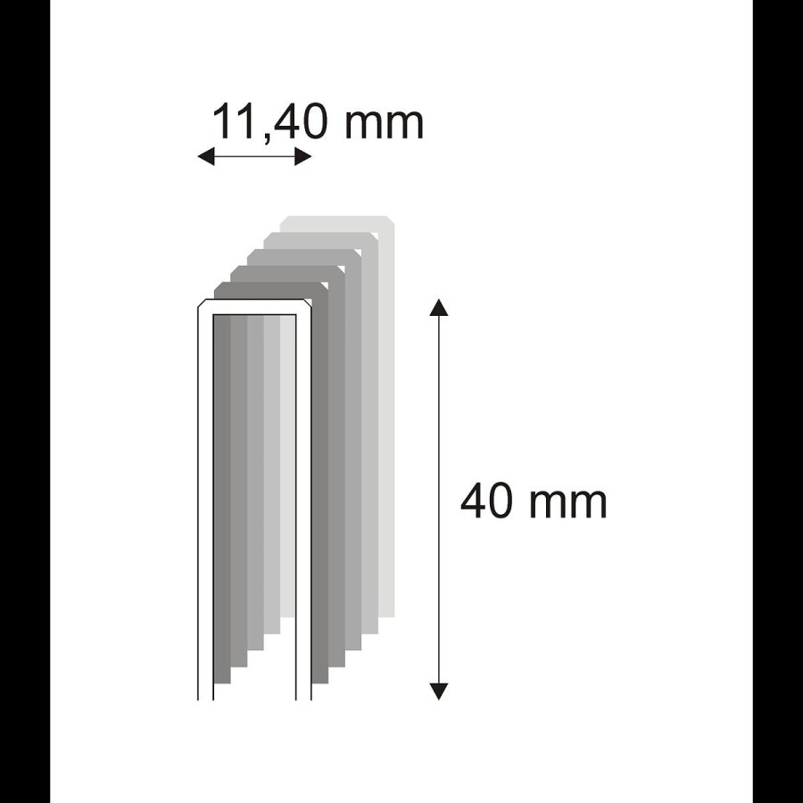 Tesařské spony Narex 368/40 - 11,40 x 40 mm - 4.300 ks 