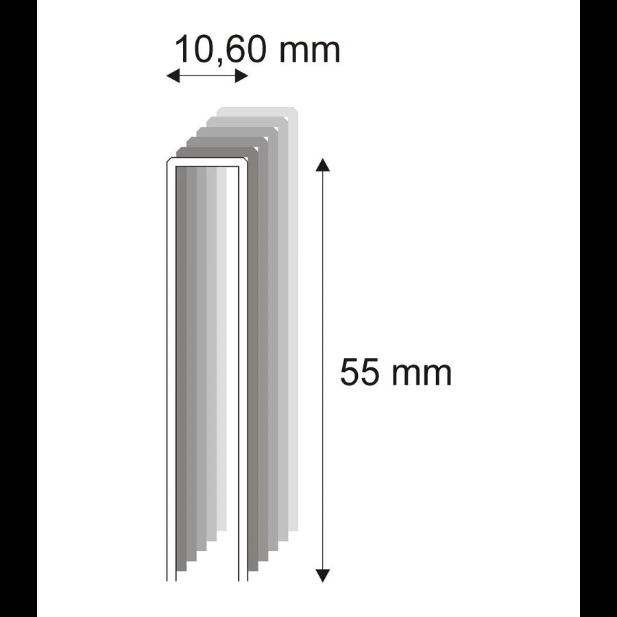 Tesařské spony s&nbsp;pryskyřicí Narex 367/55 - 10,60 x 55 mm - 3.800 ks 