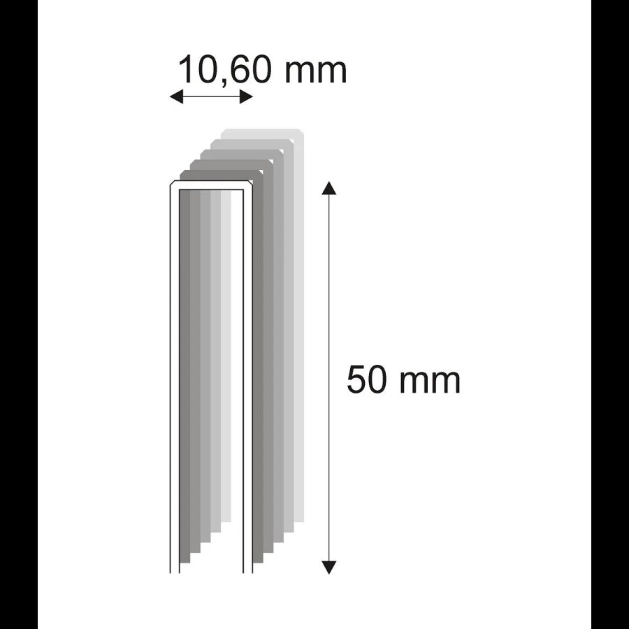 Tesařské spony s&nbsp;pryskyřicí Narex 367/50 á 70 - 10,60 x 50 mm kusů v&nbsp;balení 3800 - 