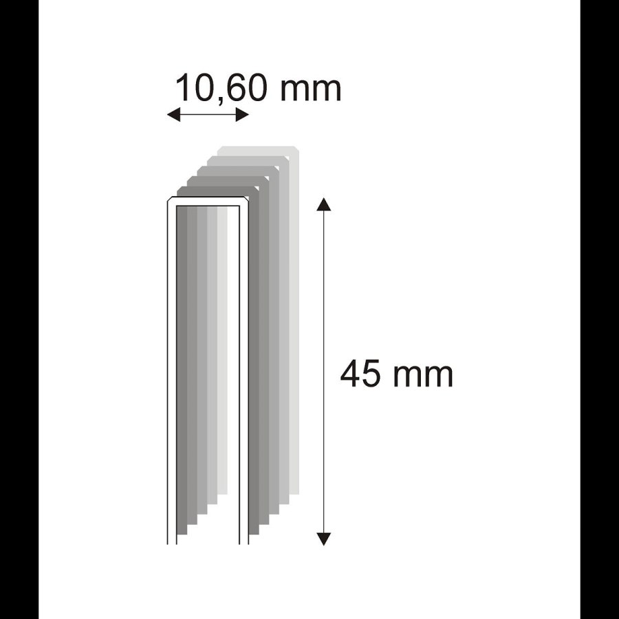 Tesařské spony s&nbsp;pryskyřicí Narex 367/45 á 70 - 10,60 x 45 mm - 5.040 ks 