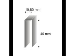 Tesařské spony s&nbsp;pryskyřicí Narex 367/40 á 70 - 10,60 x 40 mm - 5.600 ks