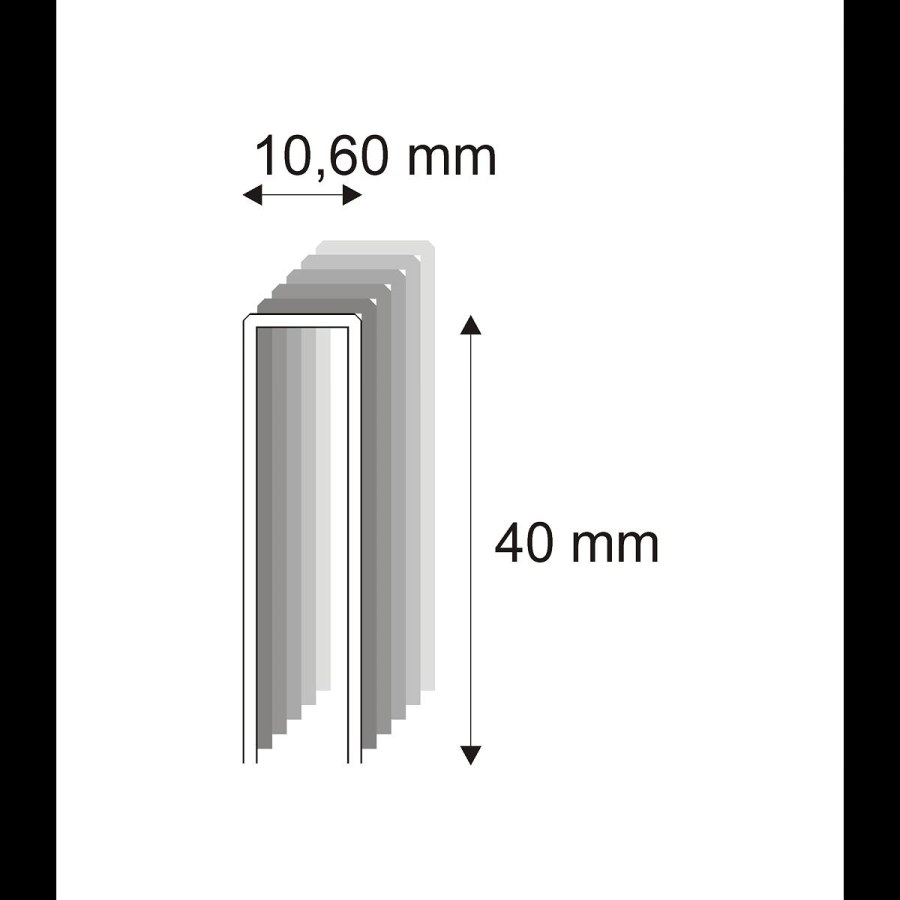 Tesařské spony s&nbsp;pryskyřicí Narex 367/40 á 70 - 10,60 x 40 mm - 5.600 ks 